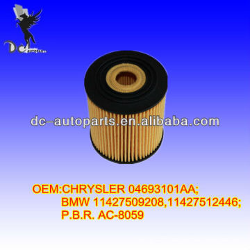 OIL FILTER FOR CHRYSLER 04693101AA; BMW 11427509208,11427512446; P.B.R. AC-8059